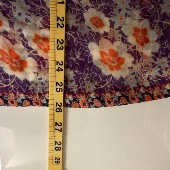 Free People Boho Peasant Floral Patchwork Long Sleeve Top Cotton Oversized Small - Picture 9 of 9